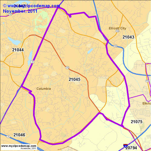 map of 21045