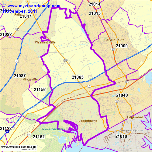 map of 21085