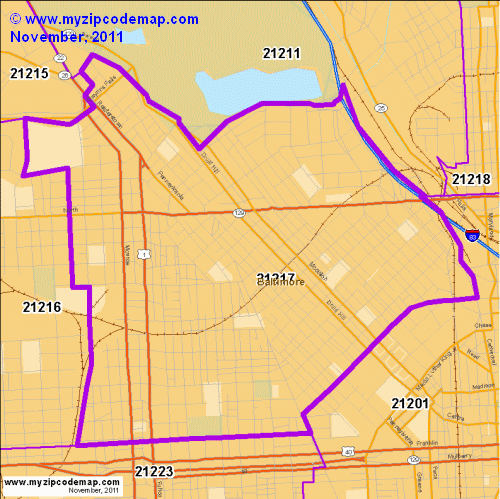 map of 21217