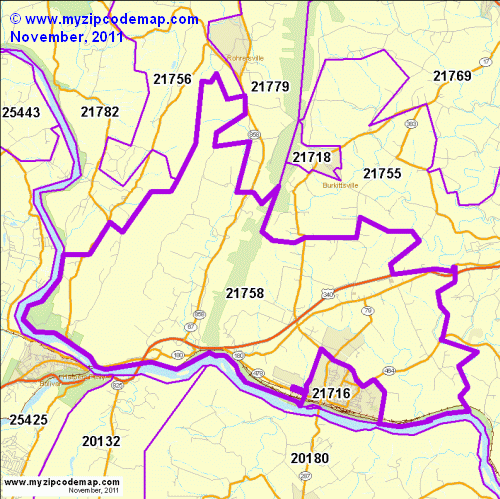 map of 21758