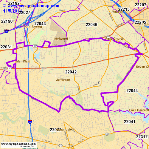 map of 22042