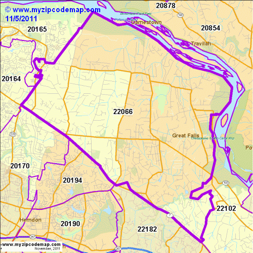 map of 22066