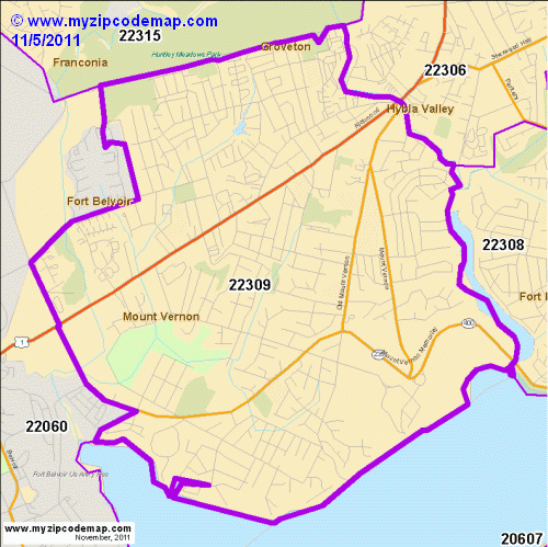 map of 22309