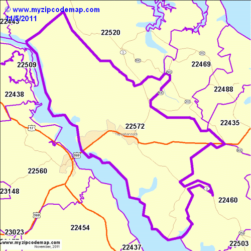 map of 22572
