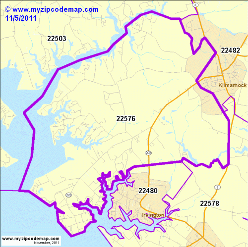 map of 22576