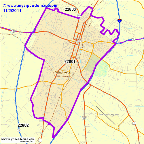 map of 22601
