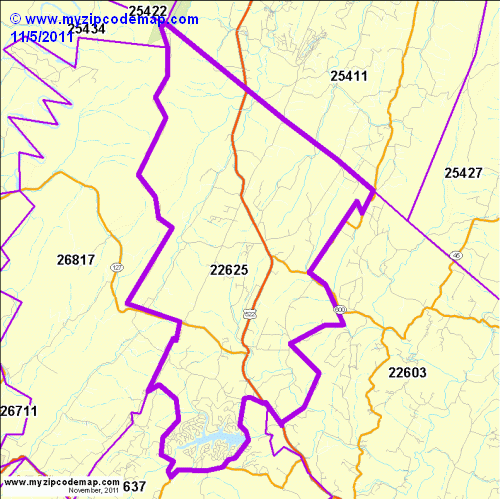 map of 22625