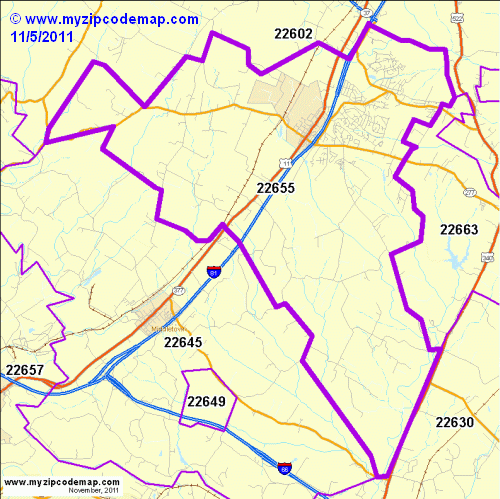 map of 22655