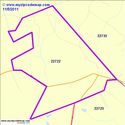 map of 22722