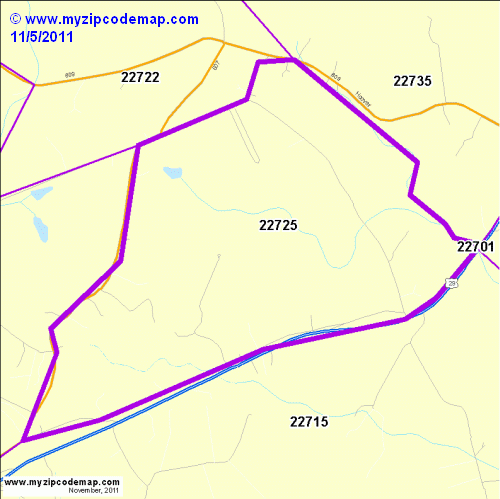map of 22725
