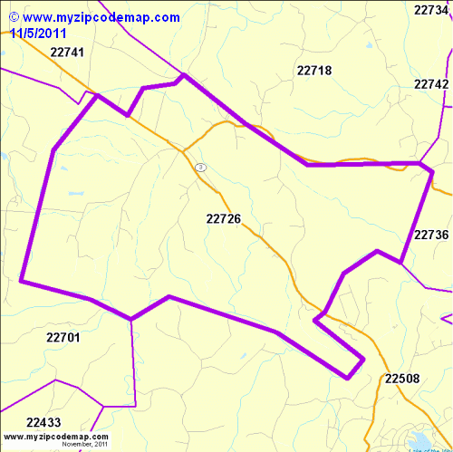 map of 22726