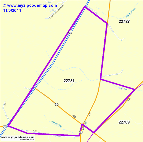 map of 22731