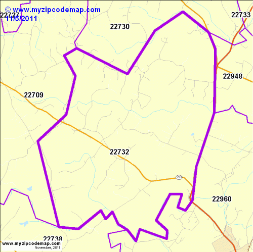 map of 22732