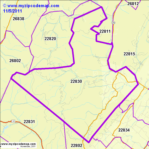 map of 22830