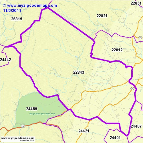 map of 22843