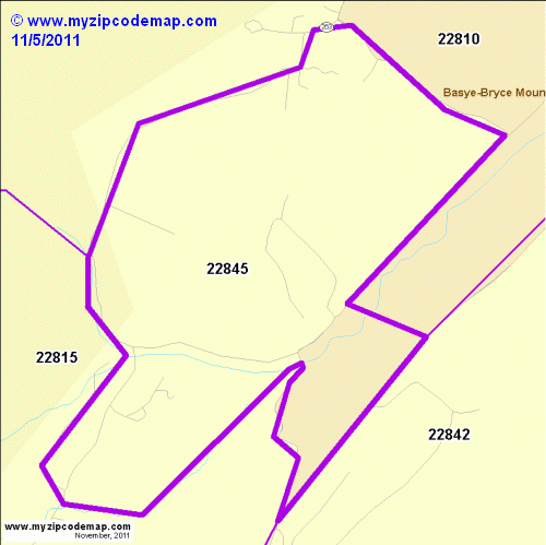 map of 22845