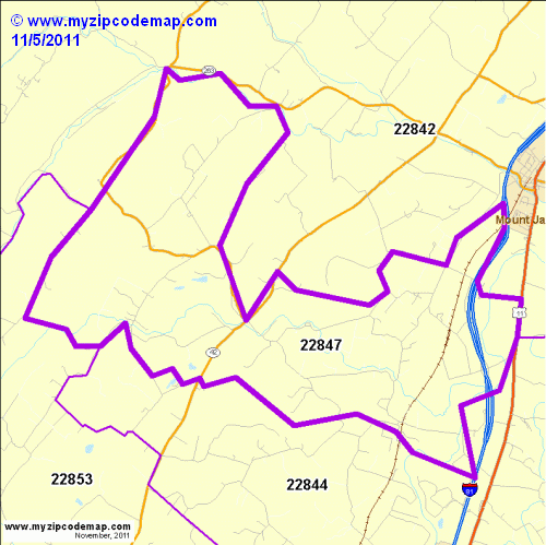 map of 22847