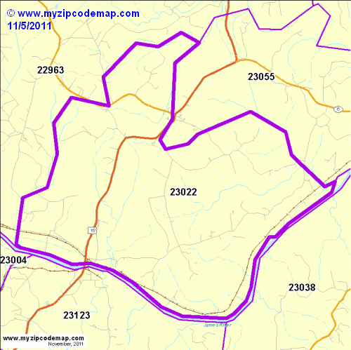 map of 23022