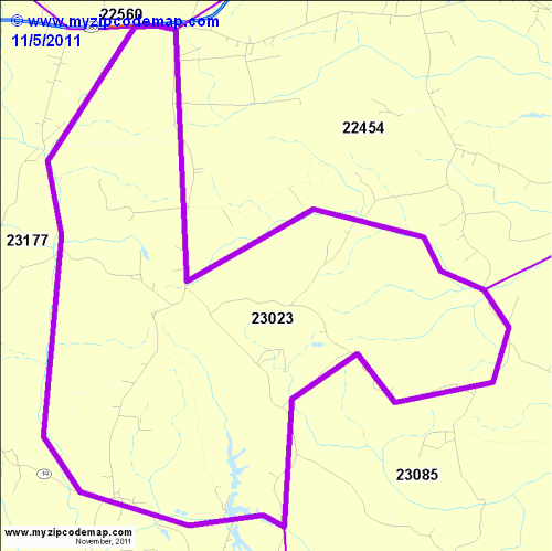 map of 23023