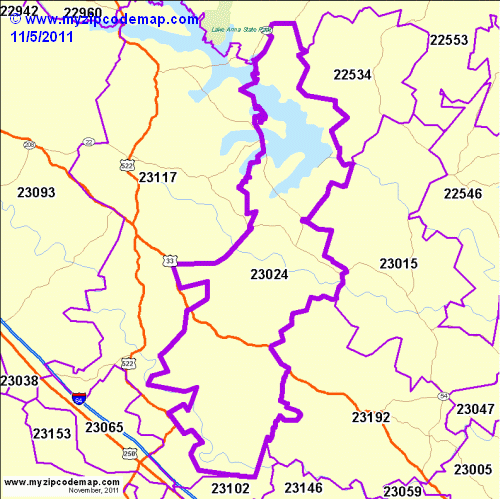 map of 23024