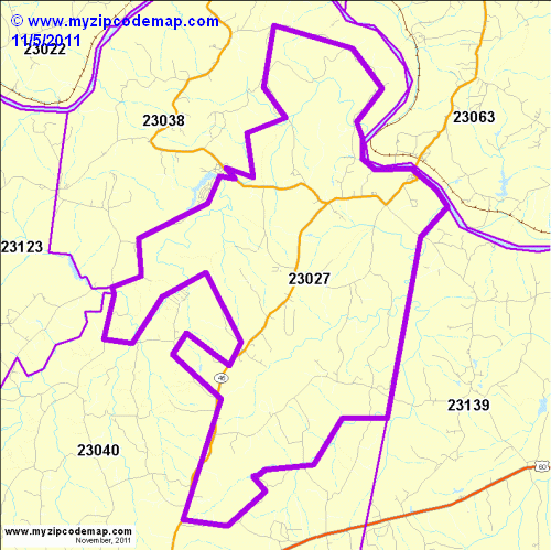 map of 23027