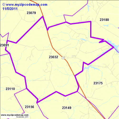 map of 23032