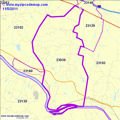 map of 23039