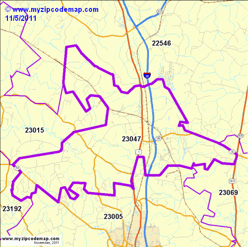 map of 23047