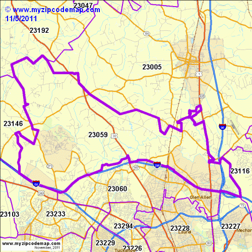 map of 23059