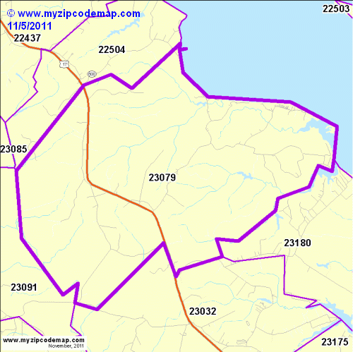 map of 23079