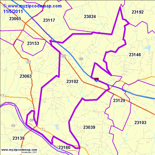 map of 23102