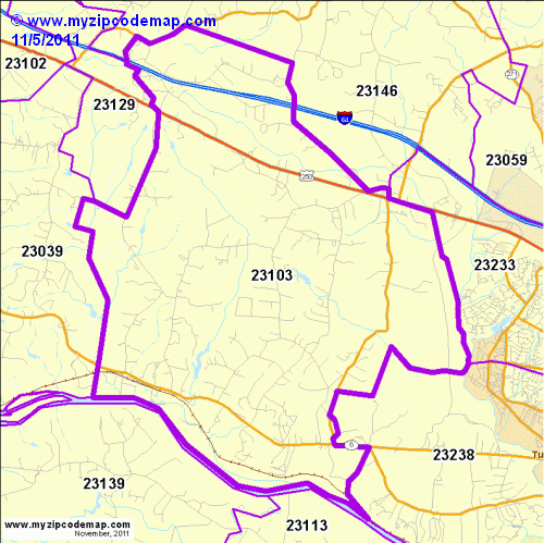 map of 23103