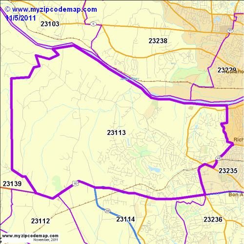 map of 23113