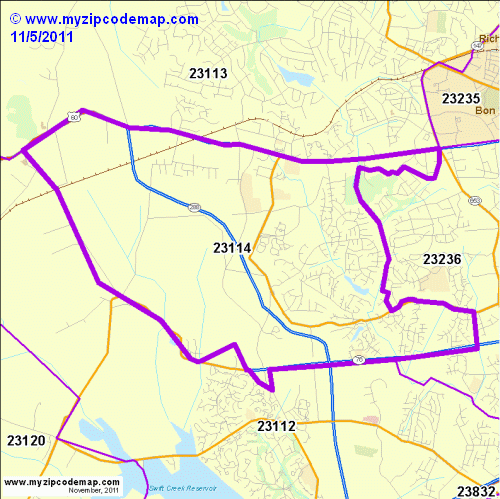 map of 23114