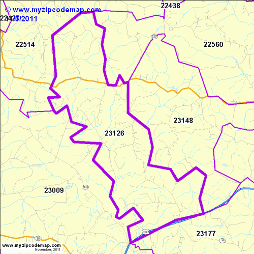 map of 23126