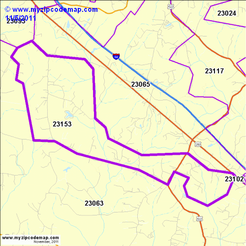 map of 23153