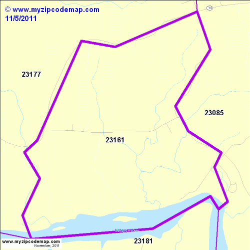 map of 23161