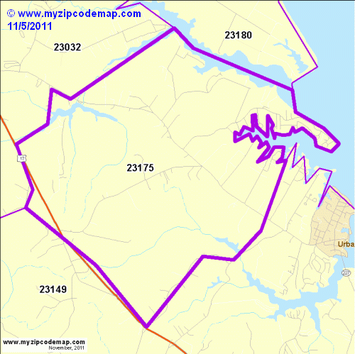 map of 23175