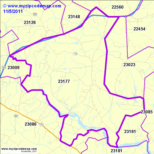 map of 23177