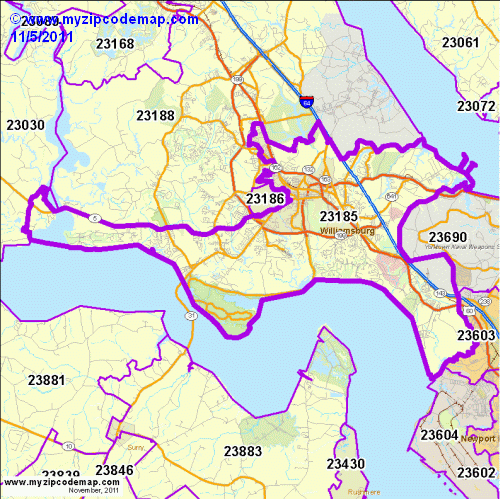 map of 23185