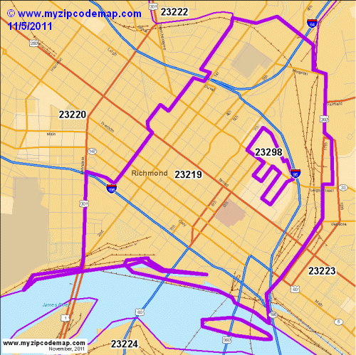 map of 23219