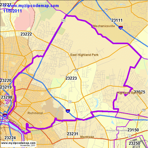 map of 23223