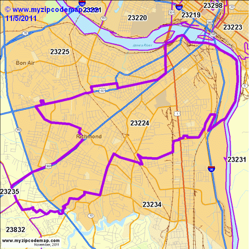 map of 23224