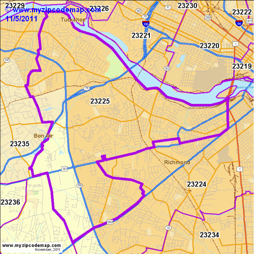 map of 23225