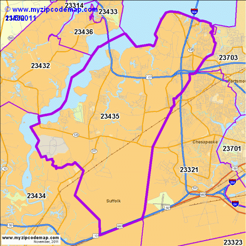 map of 23435