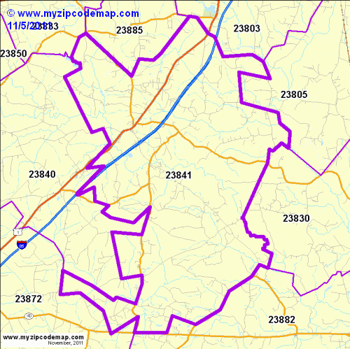 map of 23841