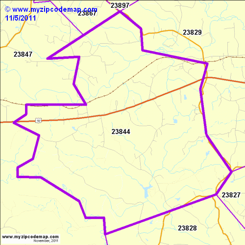 map of 23844