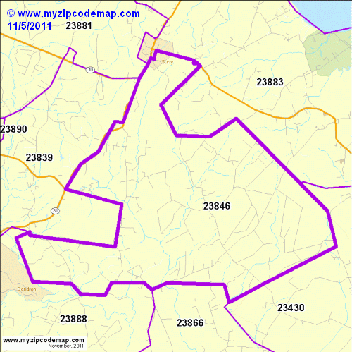 map of 23846