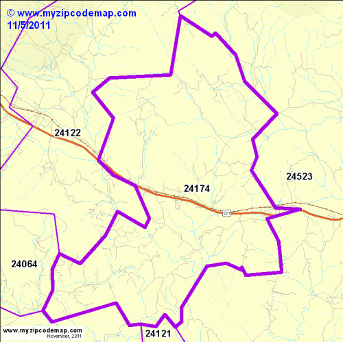map of 24174