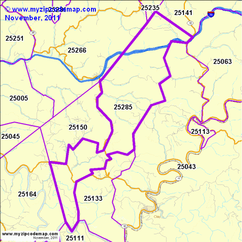 map of 25285